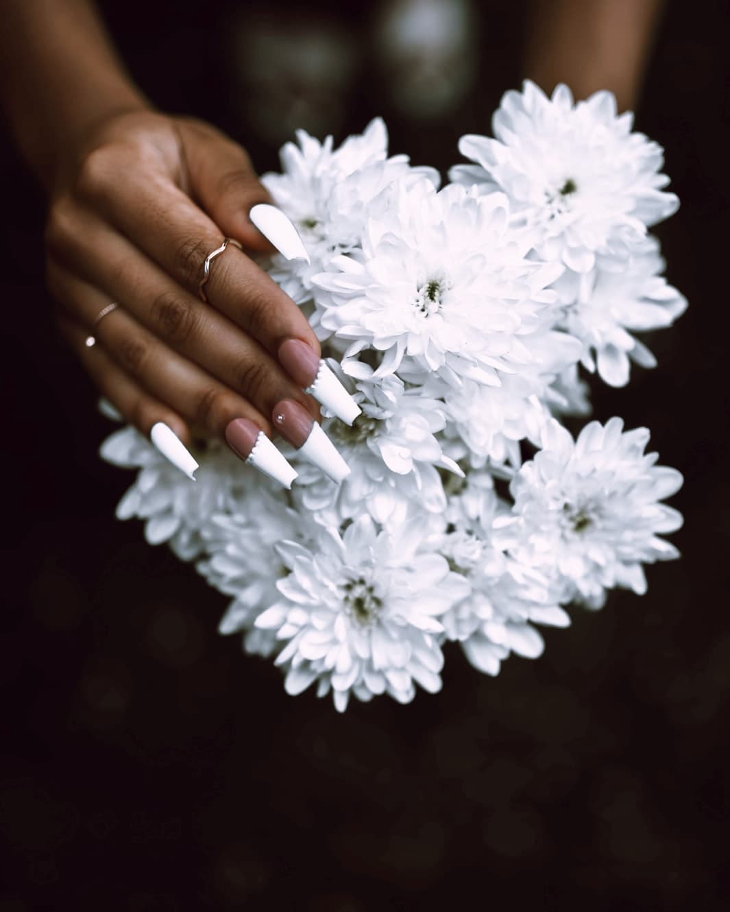 Manicure in progress